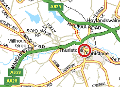 Map showing how to find us