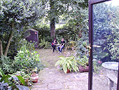 View of the private, walled, secluded garden